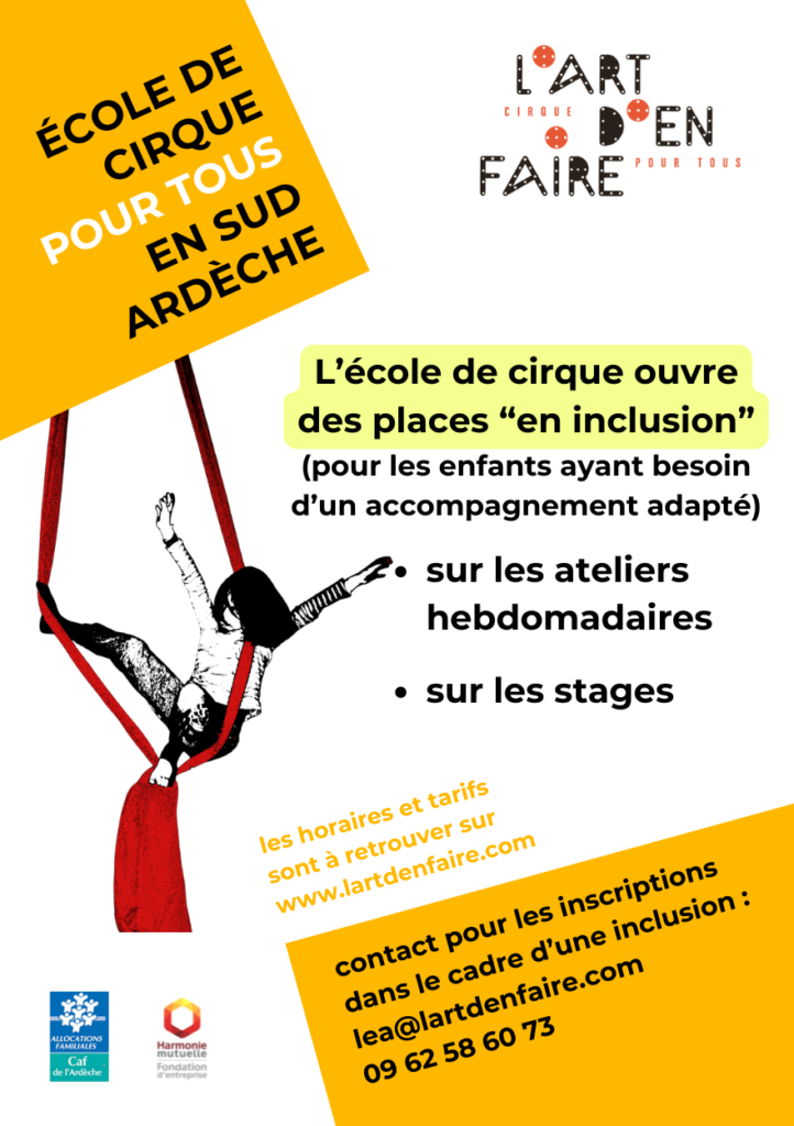 inclusions aux ateliers cirque