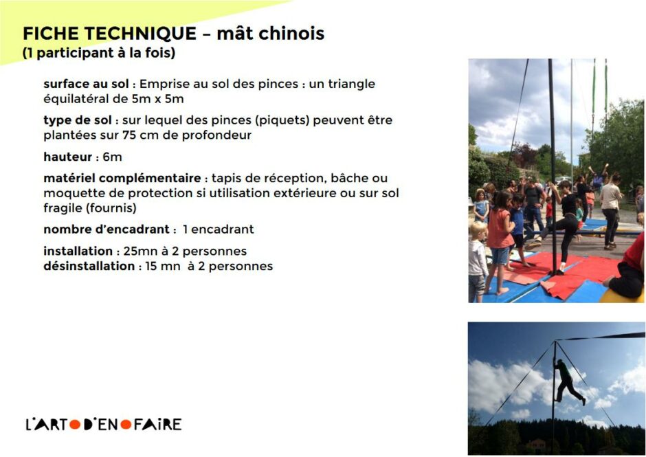 fiches techniques mat chinois