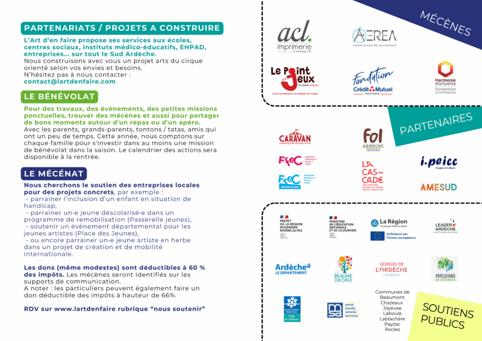 partenariats et mécènes l'art d'en faire