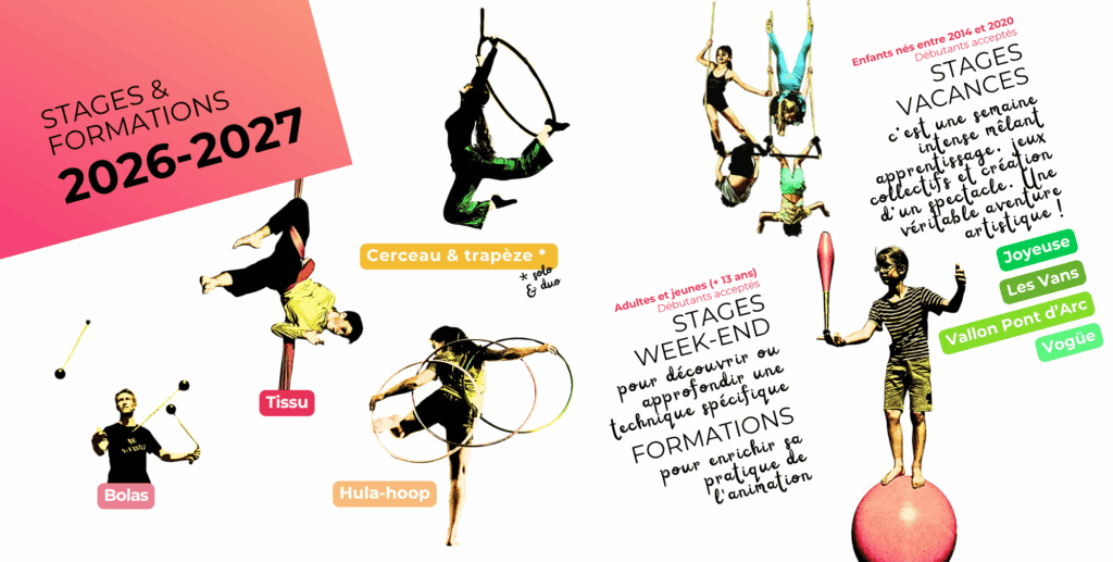 stages et formation cirque à l'art d'en faire en ardeche